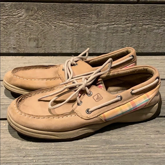 2 Sperry Intrepid Boat Shoes Youth Girl Slip-on Shoes Gold US Size 1